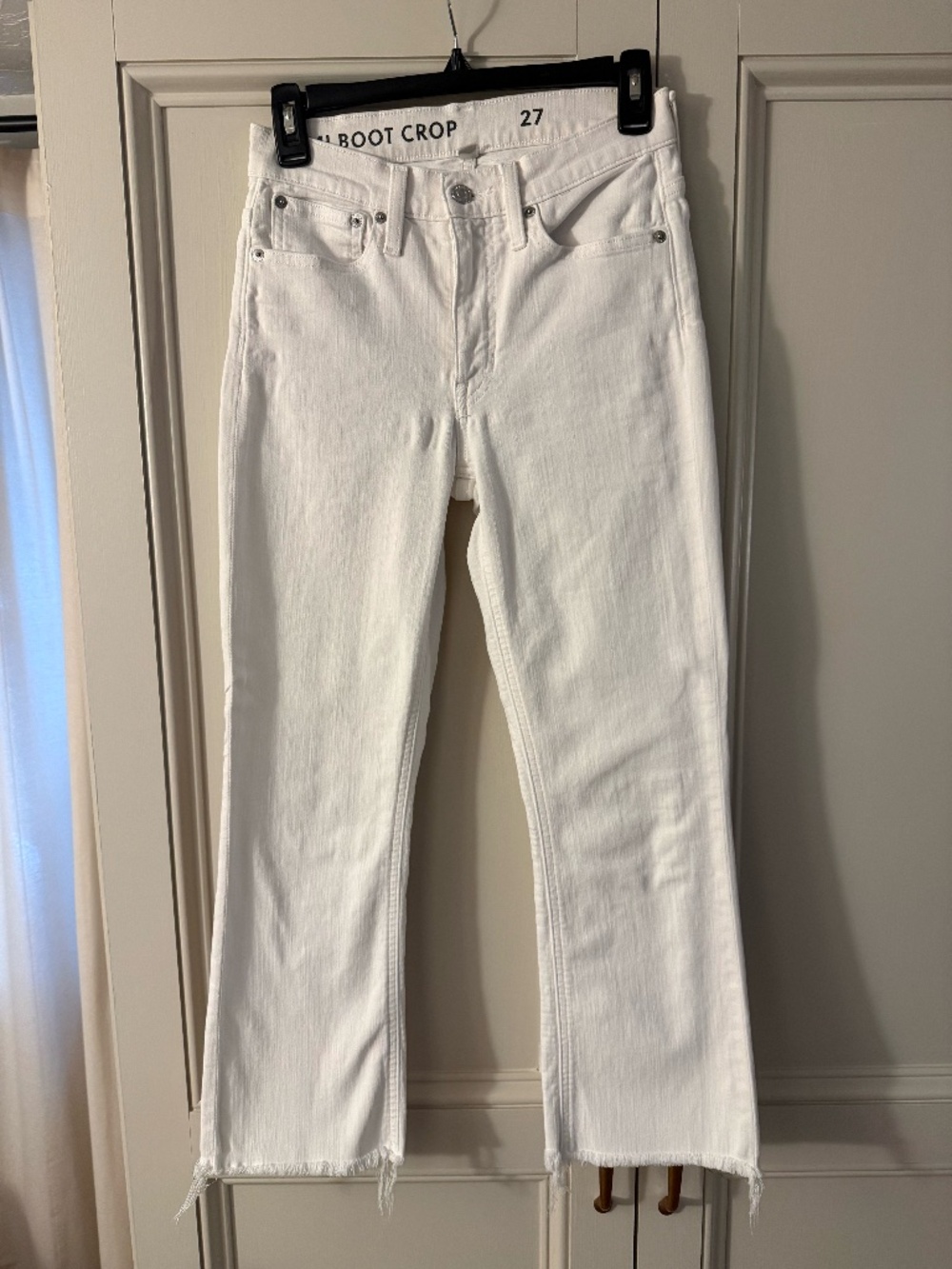 J. Crew Women's White Demi Boot Crop Pants